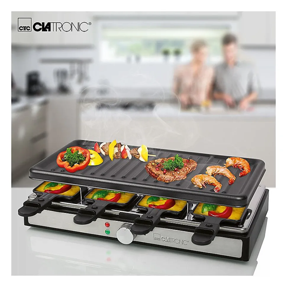 Raclette gril 8 personnes Clatronic RG 3757 Noir