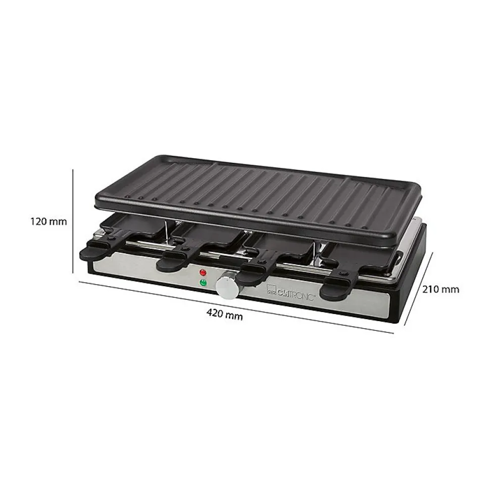 Raclette gril 8 personnes Clatronic RG 3757 Noir