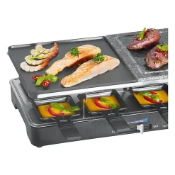 Raclette gril 2en1 8 personnes Clatronic RG 3518 Noir