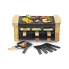 RACLETTE GRIL 6P 900W BOIS RANGE POELONS KITCHENCHEF - KCWOOD6RP