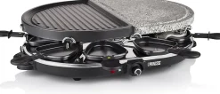 Raclette grill pierre à cuire 8 personnes 1200 W