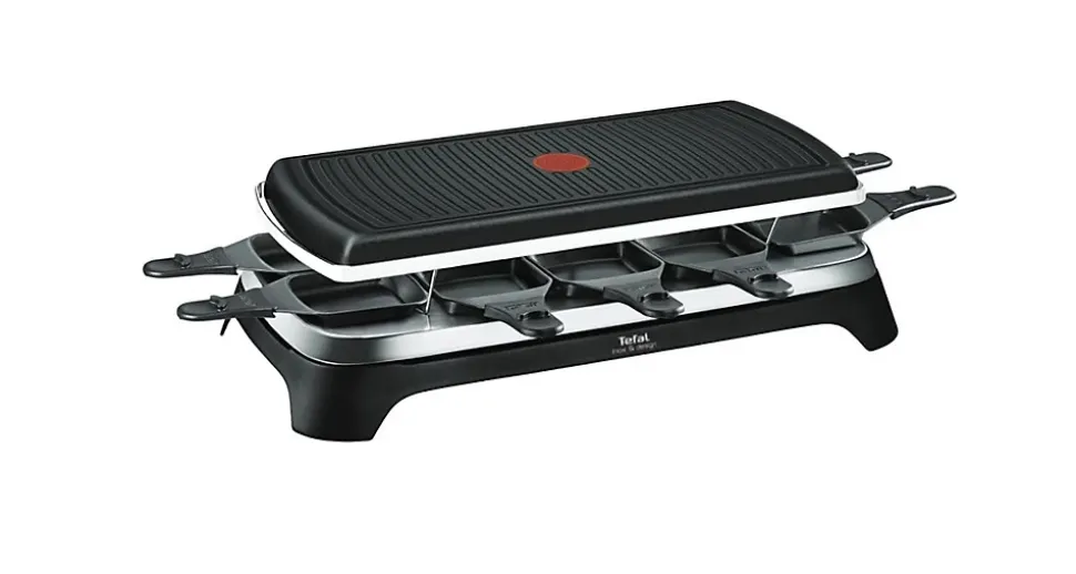 Raclette Grill Plancha Noir 1350 W pour 10 personnes
