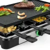 Raclette multifonction 8 personnes 1400W Noir