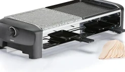 Raclette pierre et plancha 8 personnes 1300 W Noir