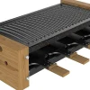 Raclette 1200W 8 poêles bois antiadhésif