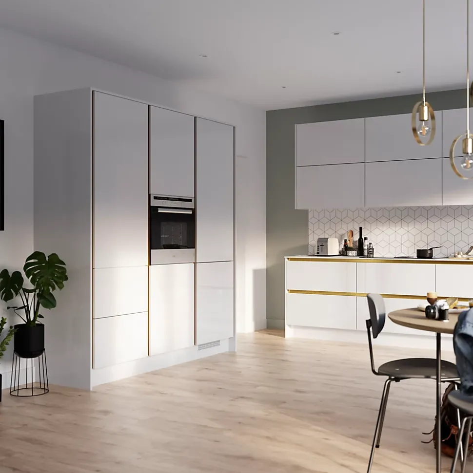 Rail de tiroir acier brossé L. 300 cm Caraway Innovo GoodHome