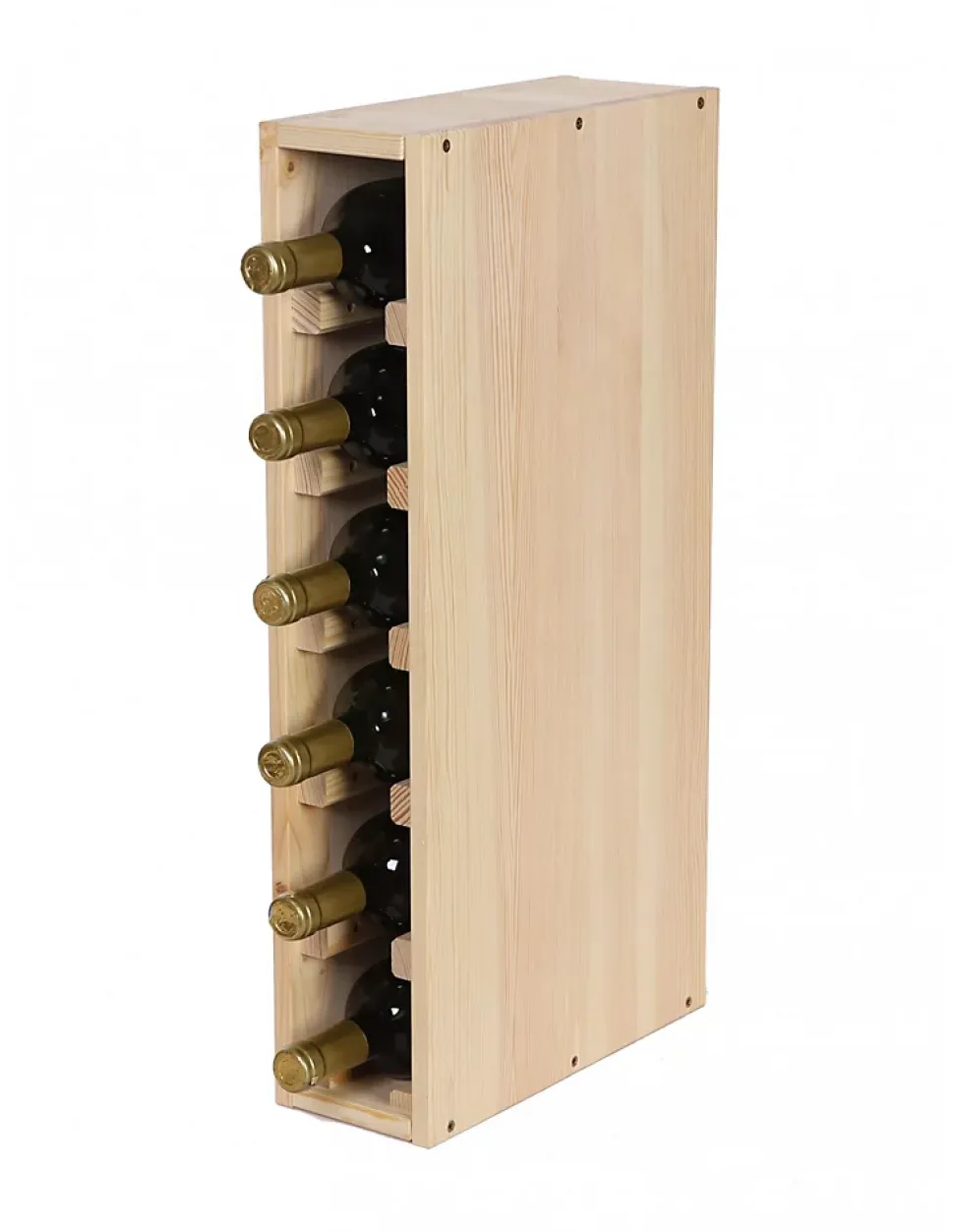 Range Bouteille En Bois Brut 6 Bouteilles /