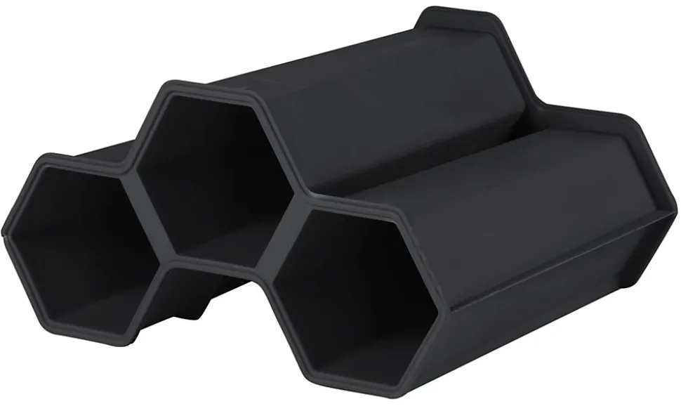 Range bouteilles anthracite mat Eda 3 bouteilles