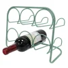 Range bouteilles en métal vert l.30,5 x H.21,5 x P.24,7cm Ornami