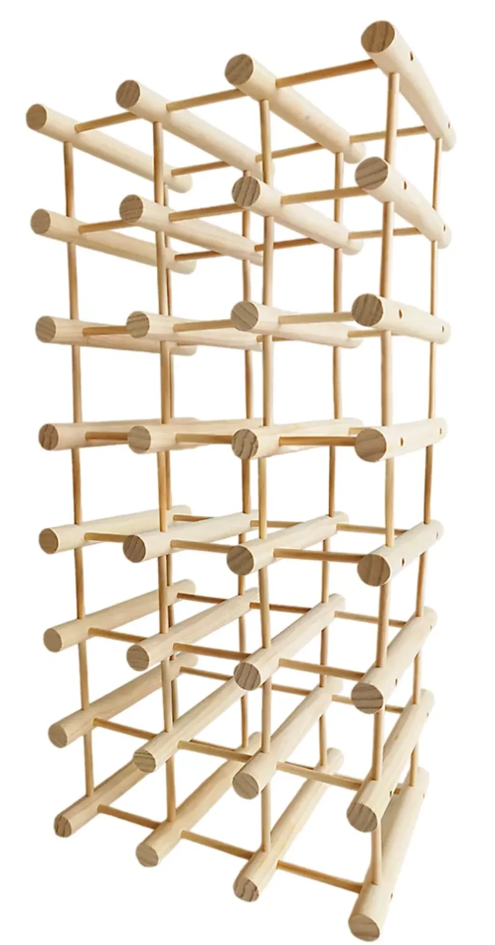 Range bouteilles en pin massif 24 compartiments