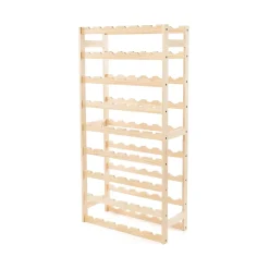 Range bouteilles en pin massif 54 compartiments