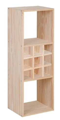 Range bouteilles en pin massif 9 bouteilles