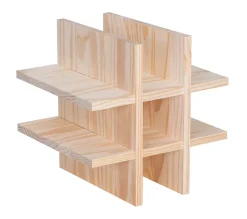 Range bouteilles en pin massif 9 bouteilles