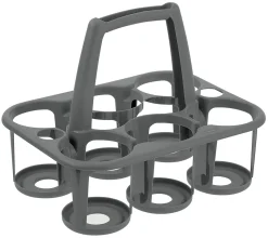 Range bouteilles en plastique gris 6 compartiments Coverline