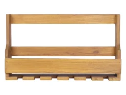 Range bouteilles et verres mural vintage - Bois de Mindi - L. 70 x P. 15 x H. 40 cm - VIDAGO