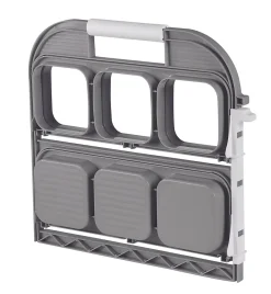 Range bouteilles pliable en plastique gris 6 compartiments Pratiko