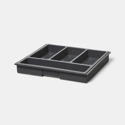 Range couverts extensible GoodHome Datil gris 55 cm, 6 compartiments