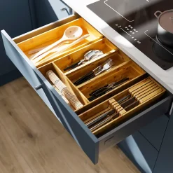 Range couverts GoodHome Nitaki bambou 50 x 42 cm, 5 compartiments