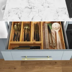 Range couverts GoodHome Nitaki bambou 20 x 42 cm, 1 compartiment