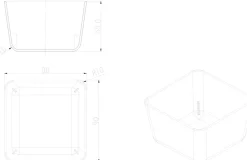 Range couverts GoodHome Nitaki gris 9 x 9 cm, 1 compartiment