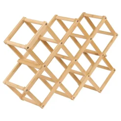 Range-bouteilles Bambou pliant 10 bouteilles - Beige- 5five