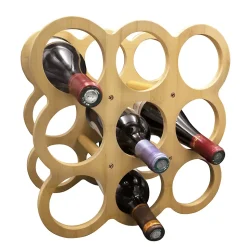 Range-bouteilles en bambou 9 compartiments Box & Beyond
