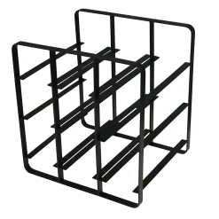 Range-bouteilles en métal noir 9 compartiments Box & Beyond