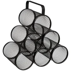 Range-bouteilles en métal noir Mayaj 5Five 6 compartiments