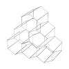 Range-bouteilles métal argent, 6 compartiments