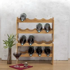 Rangement 8 bouteilles empilables Bambou - 5Five