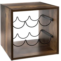 Rangement 6 bouteilles indus Effet bois foncé Mix N' Modul - 5Five