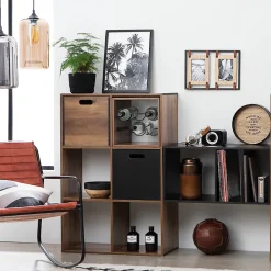 Rangement 6 bouteilles indus Effet bois foncé Mix N' Modul - 5Five