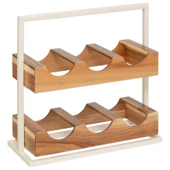 Rangement bouteilles Acacia 6 bouteilles - Beige- 5five
