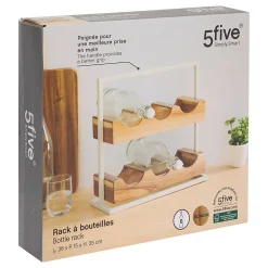 Rangement bouteilles Acacia 6 bouteilles - Beige- 5five