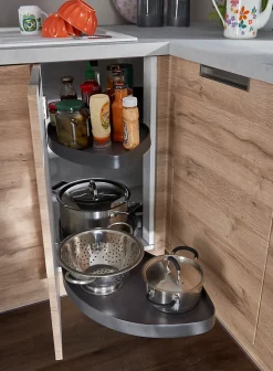 Rangement coulissant d'angle pour meuble de cuisine GoodHome Pebre 80 cm, gauche