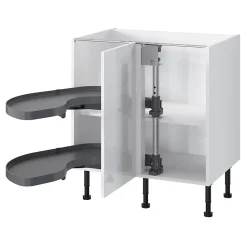 Rangement coulissant d'angle pour meuble de cuisine GoodHome Pebre 80 cm, gauche