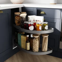 Rangement coulissant d'angle pour meuble de cuisine GoodHome Pebre 80 cm, gauche