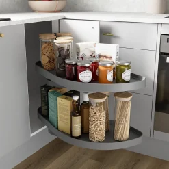 Rangement coulissant d'angle pour meuble de cuisine GoodHome Pebre 80 cm, gauche