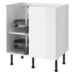 Rangement coulissant d'angle pour meuble de cuisine GoodHome Pebre 80 cm, droite