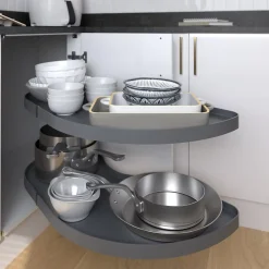 Rangement coulissant d'angle pour meuble de cuisine GoodHome Pebre 100 cm, gauche