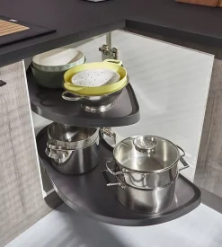 Rangement coulissant d'angle pour meuble de cuisine GoodHome Pebre 100 cm, gauche