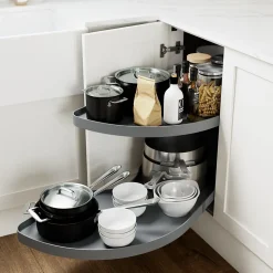 Rangement coulissant d'angle pour meuble de cuisine GoodHome Pebre 100 cm, droite