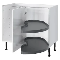 Rangement coulissant d'angle pour meuble de cuisine GoodHome Pebre 100 cm, droite