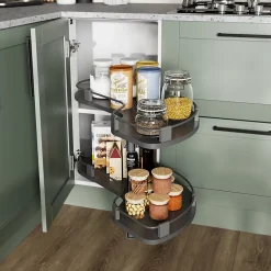 Rangement coulissant d'angle pour meuble de cuisine GoodHome Pebre 80 cm