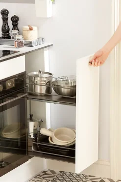 Rangement coulissant pour meuble de cuisine GoodHome Pebre 30 cm, 2 niveaux