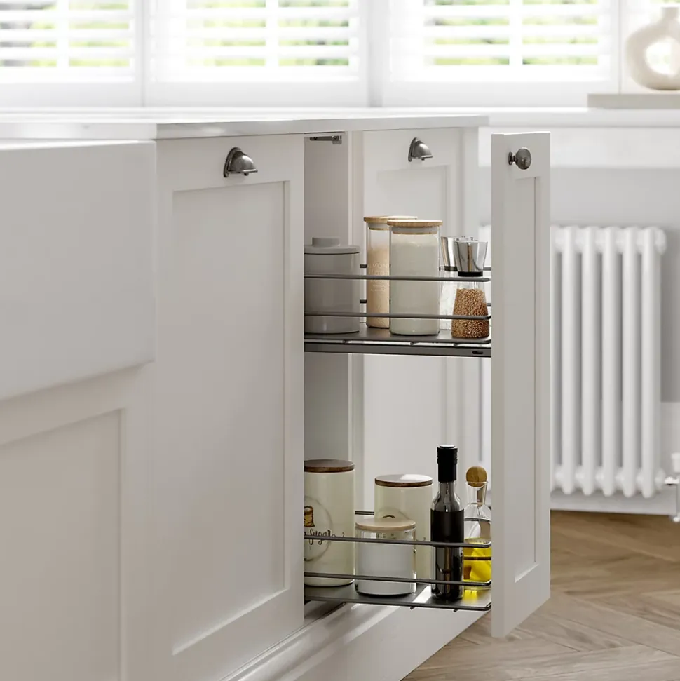 Rangement coulissant pour meuble de cuisine GoodHome Pebre 30 cm, 2 niveaux