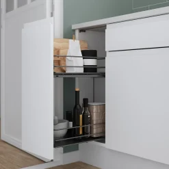 Rangement coulissant pour meuble de cuisine GoodHome Pebre 30 cm, 2 niveaux