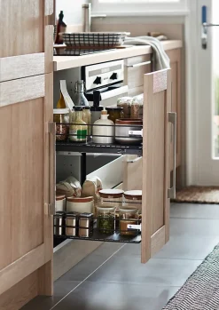 Rangement coulissant pour meuble de cuisine GoodHome Pebre 40 cm, 2 niveaux