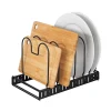 Rangement de placard cuisine - Support pour assiettes et couvercles