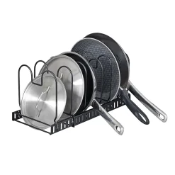 Rangement de placard cuisine - Support pour assiettes et couvercles